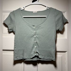 Brandy Melville button down short sleeve shirt